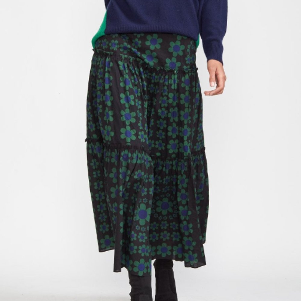 CYNTHIA ROWLEY Cameron Cotton Tier Skirt